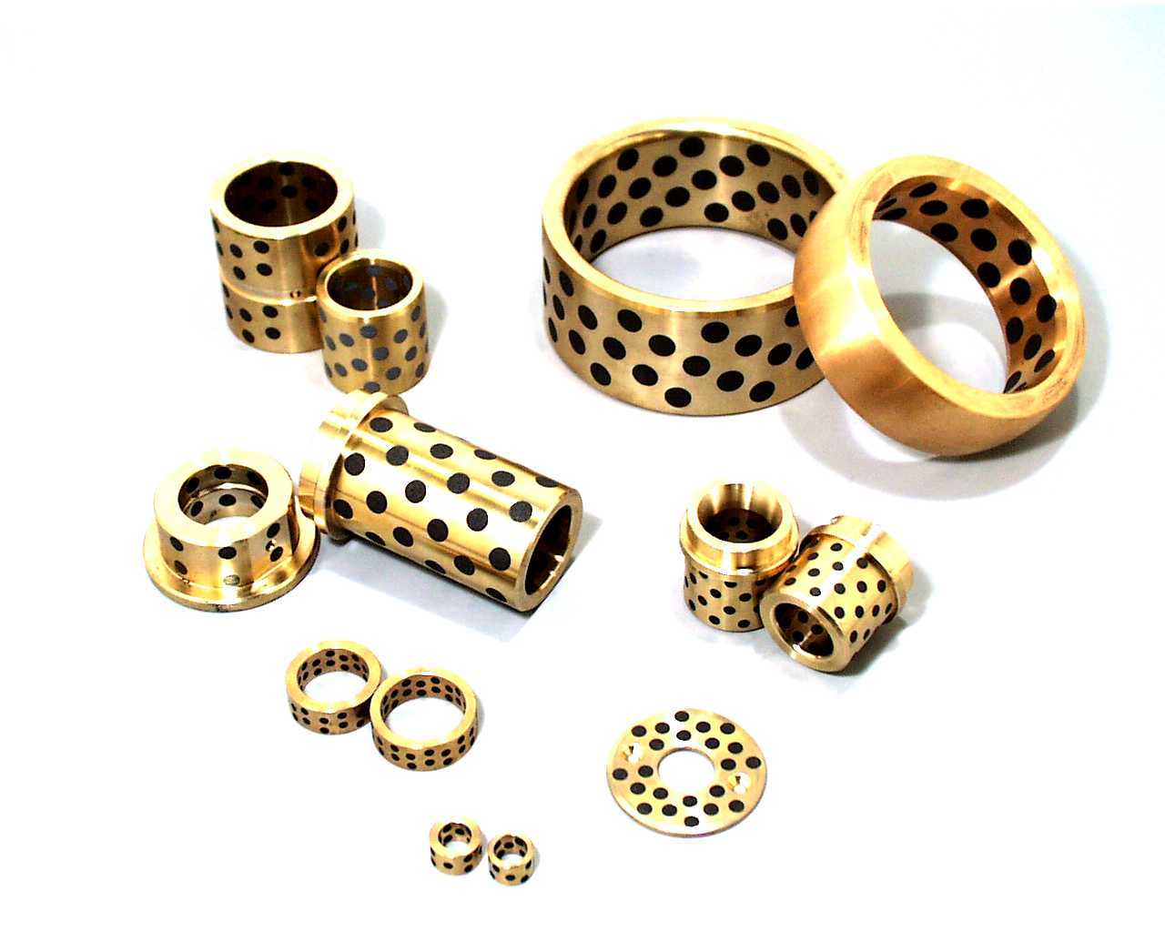 Lubroglide, bearings, oilless, bearings, 
self lubricating, non ferrous, liners, spilit bearings, kiln supporting liner, graphite bearings, bush bearings, bush manufacturer,
toggle bush, tie bar bush, ejector bush, bearing insert, clamp bush, oilless bush, white metal lining, babbitt, lining, thermit, non-liquid lubricant, phos. bronze, phosphorous bronze, 
gun metal, aluminium bronze, manganese bronze, high tensile brass, tin bronze, leaded tin bronze, leaded bronze, ultra bronze, za 27, za-27